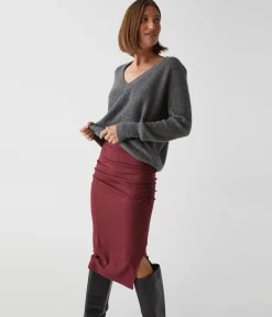 Rae Ribbed Skirt with Slit