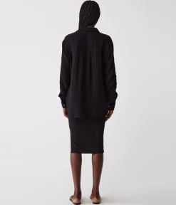 Rae Ribbed Skirt with Slit
