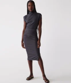 Rae Ribbed Skirt with Slit