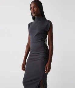 Rae Ribbed Skirt with Slit