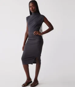 Rae Ribbed Skirt with Slit