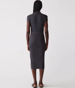 Rae Ribbed Skirt with Slit