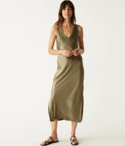 Randi Satin Midi Dress