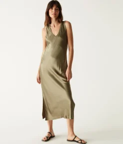 Randi Satin Midi Dress