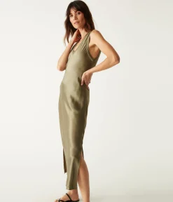 Randi Satin Midi Dress