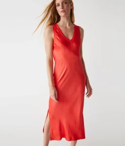Randi Satin Midi Dress