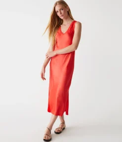 Randi Satin Midi Dress