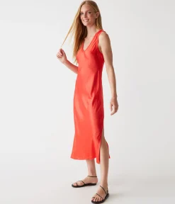 Randi Satin Midi Dress