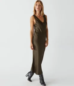 Randi Satin Midi Dress