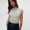 Reese Shine Power Shoulder Top