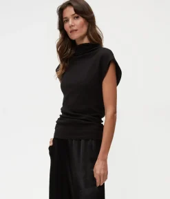 Reese Shine Power Shoulder Top