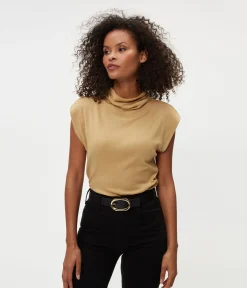 Reese Shine Power Shoulder Top