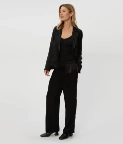 Sanji Hammered Satin Drawstring Pant