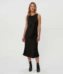 Seema Hammered Satin Midi Dress