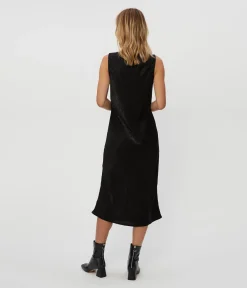 Seema Hammered Satin Midi Dress