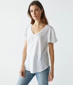 Tate Mixed Fabric Tee