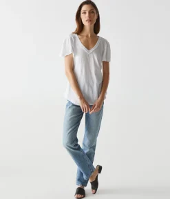 Tate Mixed Fabric Tee