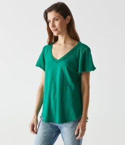 Tate Mixed Fabric Tee