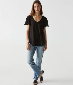Tate Mixed Fabric Tee