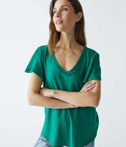 Tate Mixed Fabric Tee