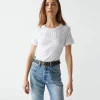 Victoria Mixed Fabric Tee
