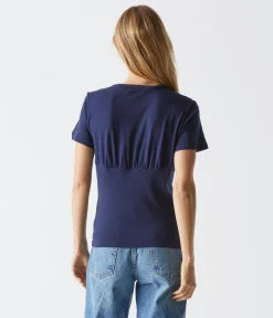 Victoria Mixed Fabric Tee