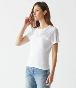 Victoria Mixed Fabric Tee