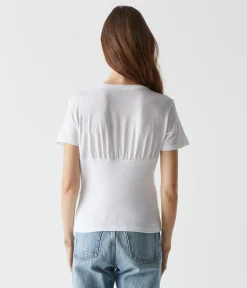 Victoria Mixed Fabric Tee