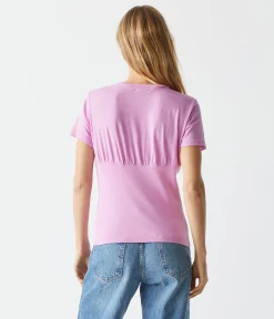 Victoria Mixed Fabric Tee