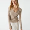 Vivian Surplice Cashmere Sweater