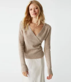 Vivian Surplice Cashmere Sweater