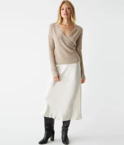 Vivian Surplice Cashmere Sweater