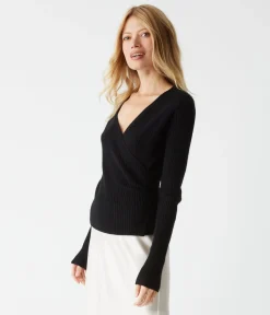 Vivian Surplice Cashmere Sweater