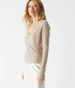 Vivian Surplice Cashmere Sweater