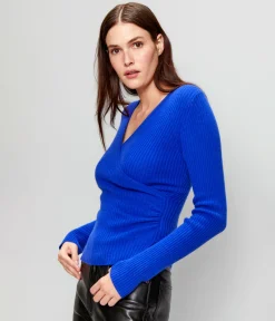 Vivian Surplice Cashmere Sweater