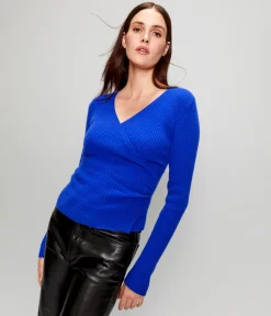 Vivian Surplice Cashmere Sweater