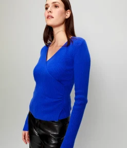 Vivian Surplice Cashmere Sweater