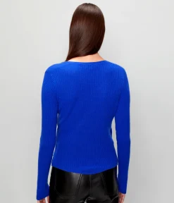 Vivian Surplice Cashmere Sweater