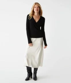 Vivian Surplice Cashmere Sweater