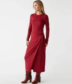Yessenia Faux Wrap Midi Dress