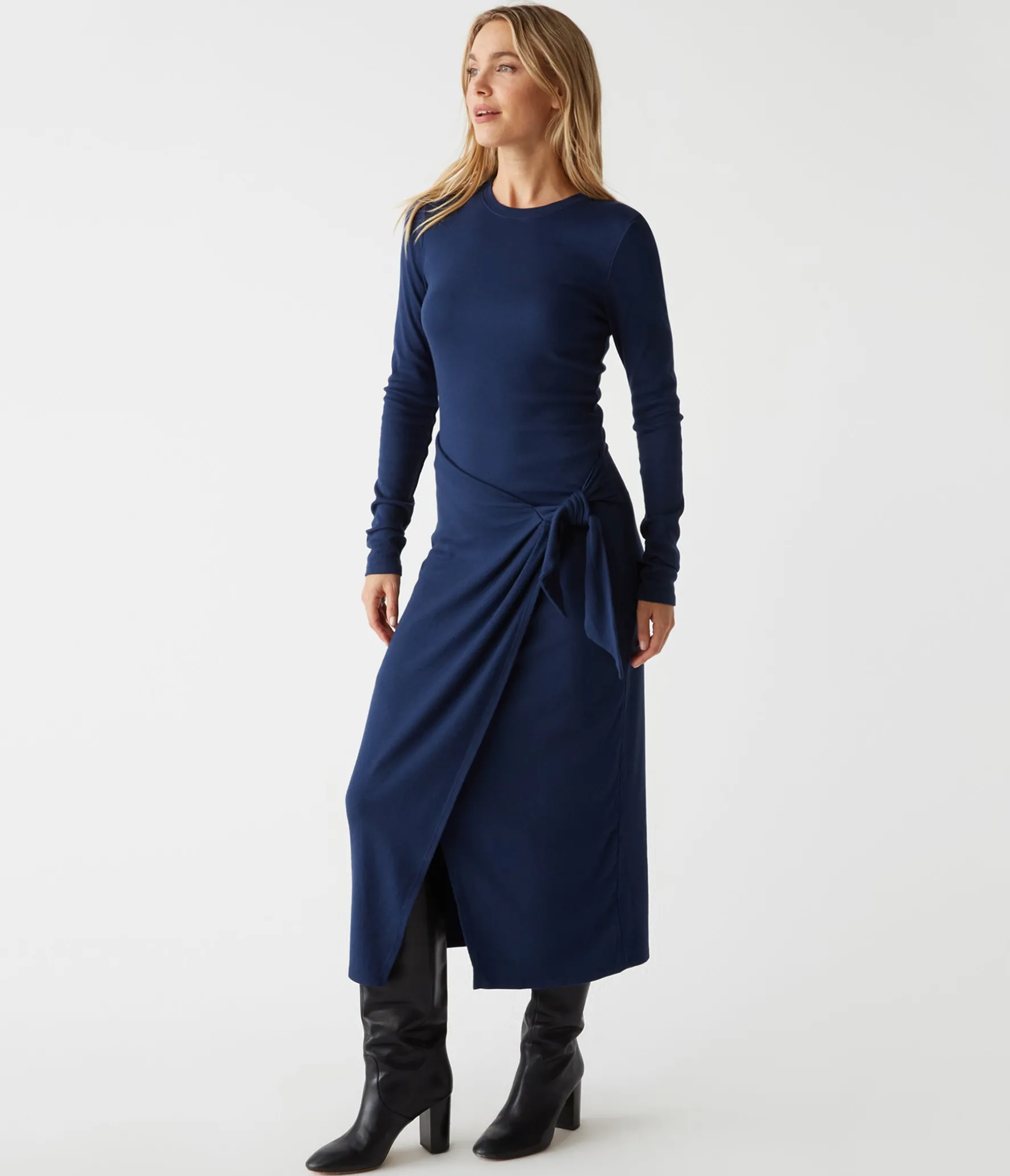 Yessenia Faux Wrap Midi Dress