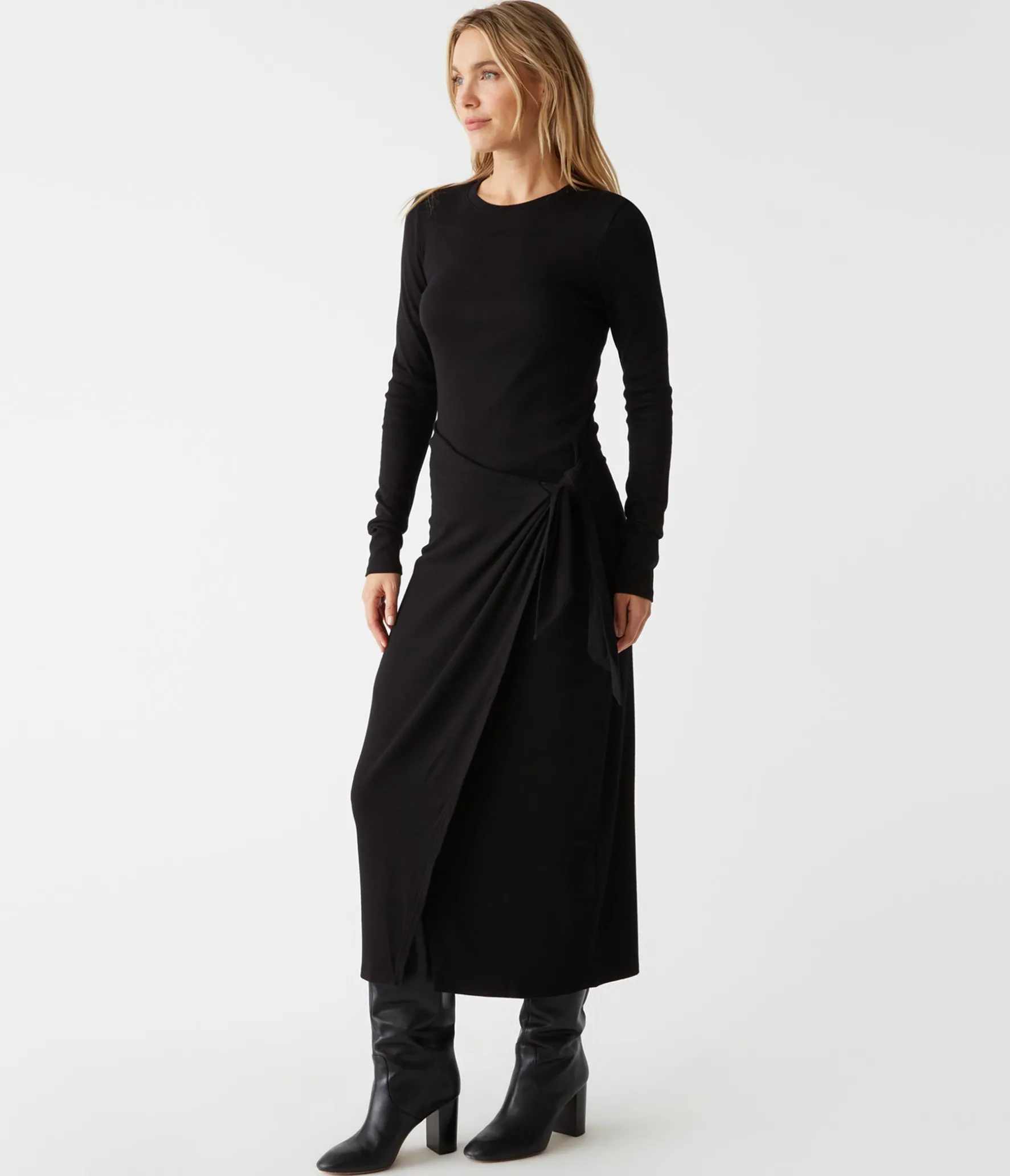 Yessenia Faux Wrap Midi Dress