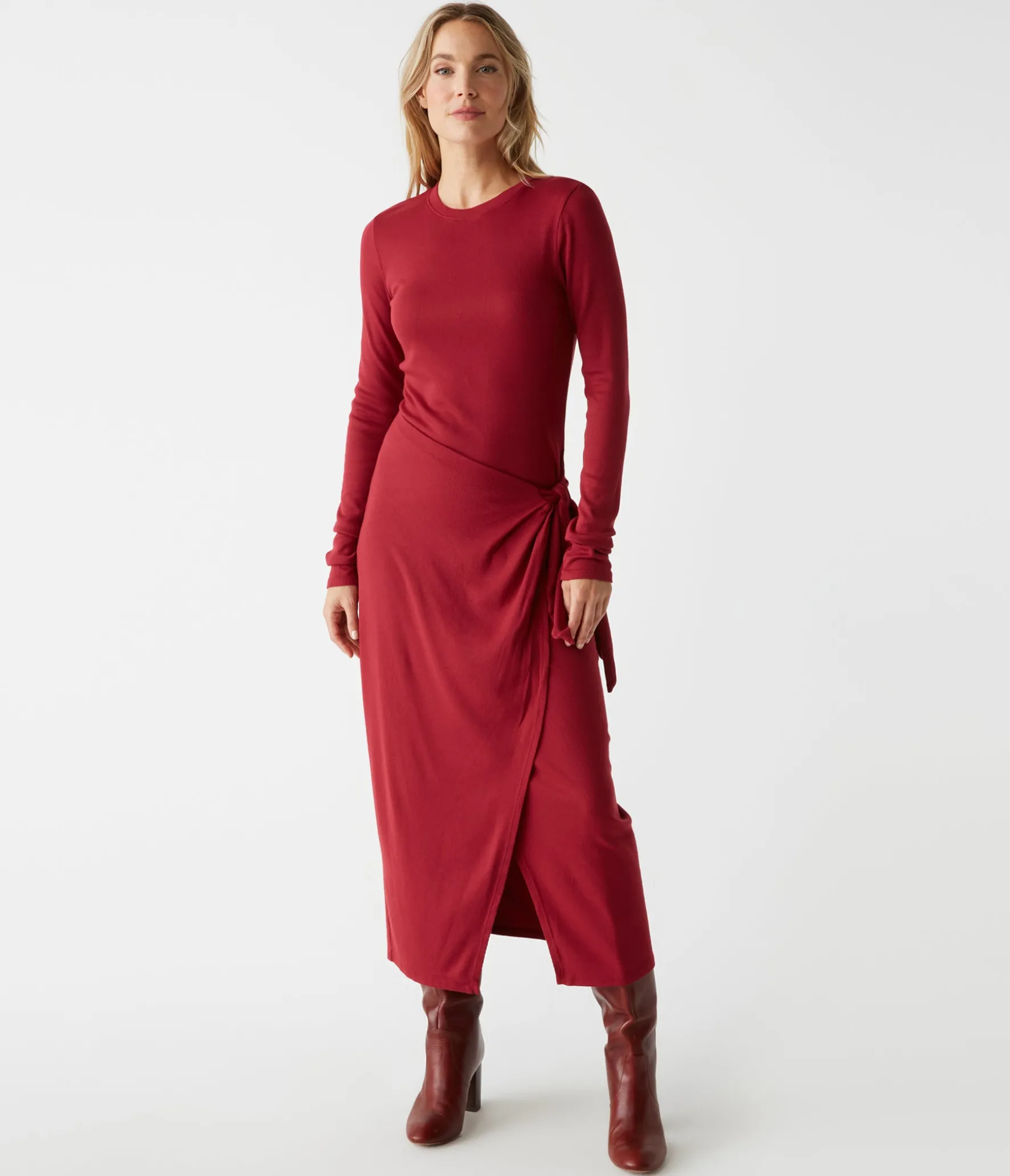 Yessenia Faux Wrap Midi Dress
